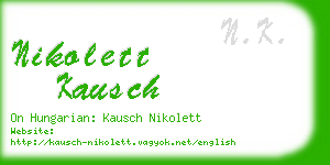 nikolett kausch business card